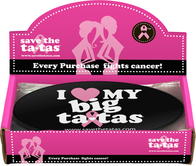 I Love My Big ta-tas Bumper Magnet - Black - 48 pack
