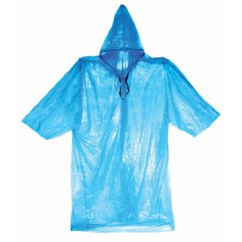 50 BLUE ADULT EMERGENCY RAIN WEATHER PONCHOS WITH HOOD, SLEEVES & DRAWSTRINGS...