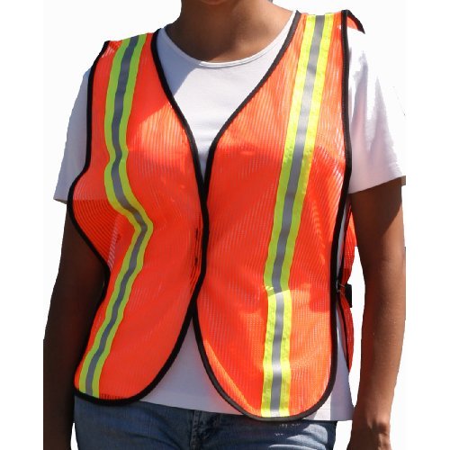 Gold Belt HiViz Orange Youth 1.5" 3M Vertical Reflective Tape Striped