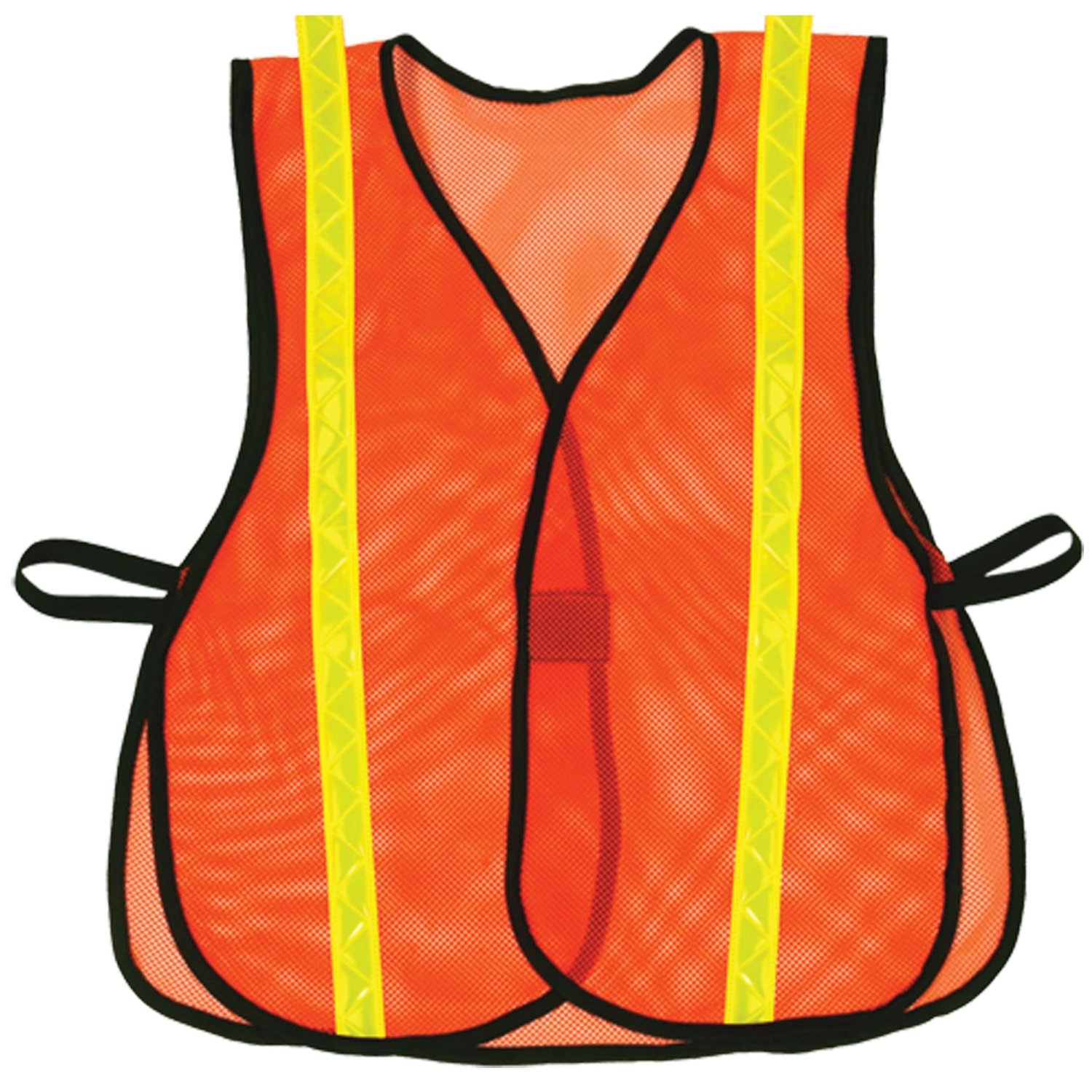 OK1 955 Hook and Loop Style Orange Safety Vest with Lime Reflective, 4